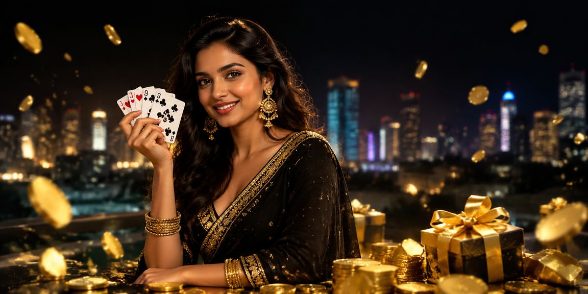 Casino style chips and cards representing popular Indian card games